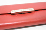 Cartier, Portefeuille compagnon en cuir rouge , ligne " LOVE "