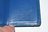 Louis Vuitton, Porte-cartes " mini organizer " en cuir épi bleu