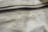 Zadig et Voltaire, Sac pochette "ROCK" porté épaule ou bandoulière, en cuir écru à franges