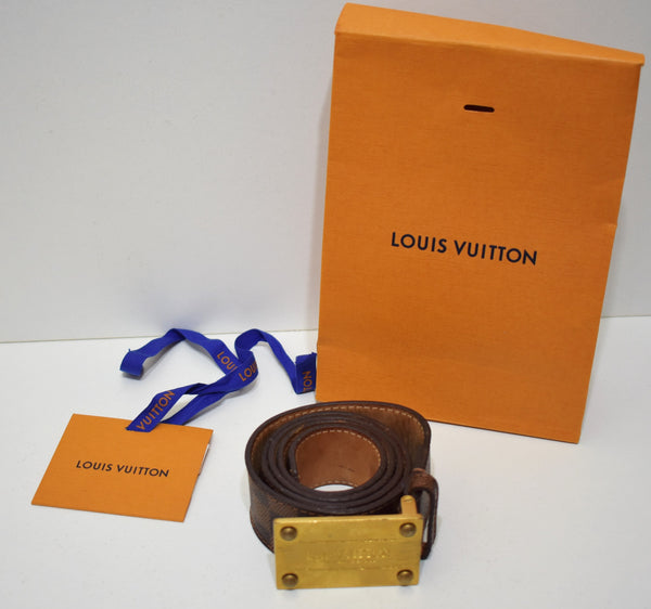 Louis Vuitton, ceinture femme avec boucle  inventeur en toile enduit –  H-LUXE