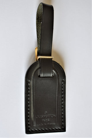 Louis Vuitton, Porte Adresse pour sac à main en cuir noir