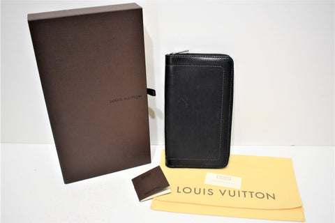 Louis Vuitton, Portefeuille Zippy Organizer en cuir anthracite Utah