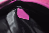 Longchamp, sac pochette cuir cognac ligne " 3D ", rose