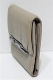 Cartier, portefeuille compact en cuir gris taupe "panthère"