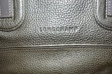 Longchamp, Sac à main " COSMOS " GM, en cuir grainé argenté