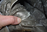 Longchamp, Sac à main " COSMOS " GM, en cuir grainé argenté