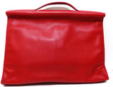 LONGCHAMP, serviette porte document en cuir grainé rouge