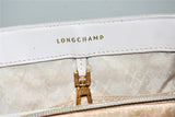 Longchamp, Sac à main et bandoulière " Honoré 404 ", en cuir effet nacré