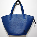 Louis Vuitton, Sac " Saint Jacques PM " en cuir épi bleu
