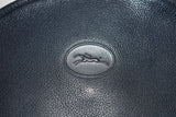 Longchamp, Grande trousse en cuir bleu marine