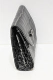 LONGCHAMP, Portemonnaie "ligne Roseau", en cuir façon crocodile