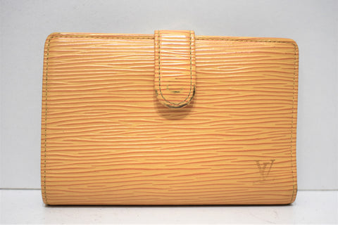 Louis Vuitton, Porte-monnaie VIENNOIS , en cuir épi jaune
