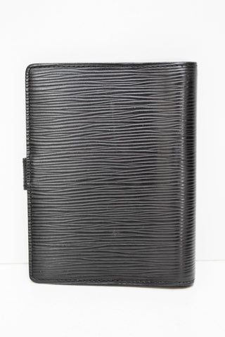 Louis Vuitton, Couverture Agenda en cuir épi noir – H-LUXE