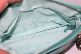 Longchamp, Sac bandoulière " Dolce Night ", en cuir bleu turquoise