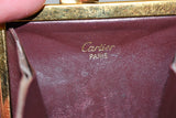 Cartier, Jolie porte-monnaie arrondi en cuir bordeaux, vintage