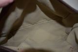 Longchamp, Sac porté main, en cuir marron ébène monogrammé