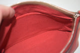 Lancel, Pochette cosmétique en cuir rouge